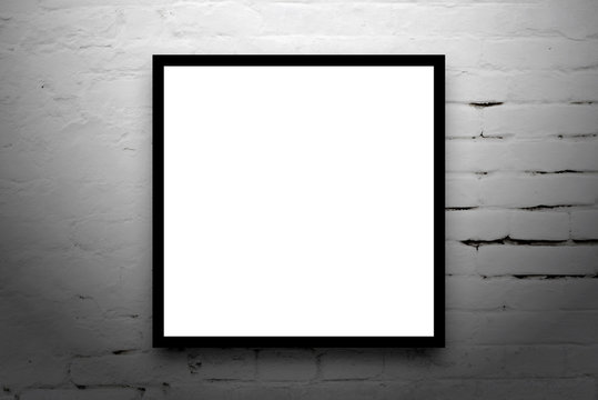 Square Poster hanging on the art gallery wall
