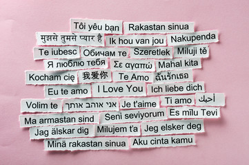 love multilingual word