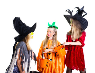 halloween kids white background