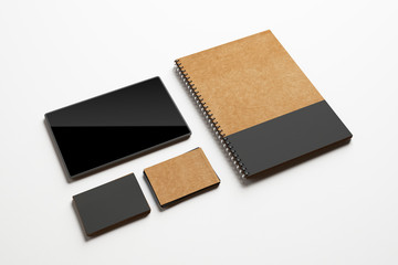 Business cards tablet and note template