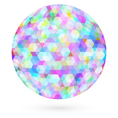 Abstract circle of hexagons. Raster