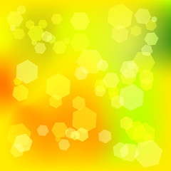 Fototapeta na wymiar Abstract yellow background with bokeh. Raster