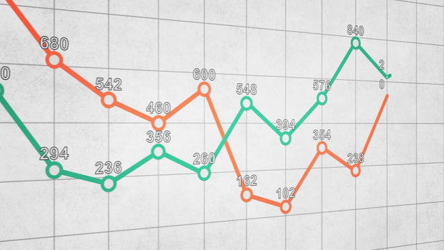 business graph chart seamless loop animation