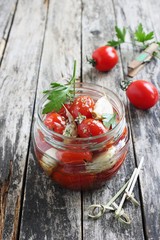 Tomatoes baked with spices, herbs ,garlic and olive oil