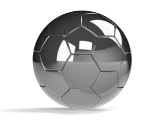 Naklejka premium silver soccer ball