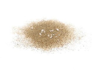 pile desert sand isolated on white background