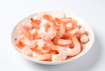 shrimp fresh seafood on white background