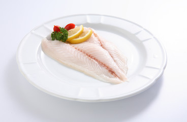 Fresh crude fish fillet