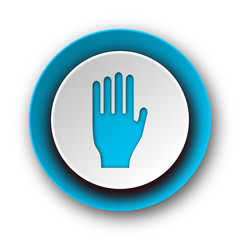 Fototapeta premium stop blue modern web icon on white background