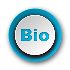 bio blue modern web icon on white background