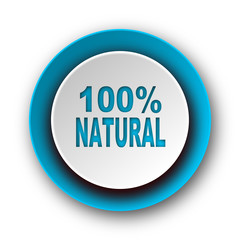 natural blue modern web icon on white background