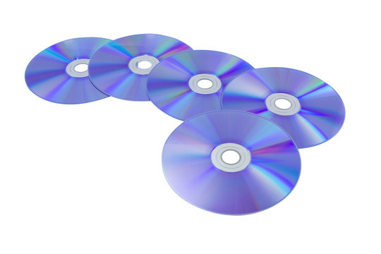 CD/DVD pattern on isolated white background