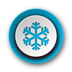 snow blue modern web icon on white background