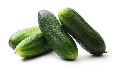 Fresh green cucumbers