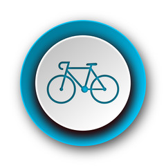 bicycle blue modern web icon on white background
