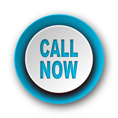 call now blue modern web icon