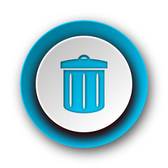 recycle blue modern web icon on white background