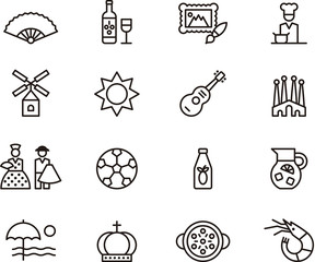 Fototapeta premium Ikony Hiszpanii