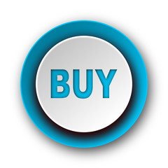 buy blue modern web icon on white background