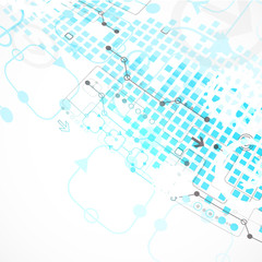 Abstract blue  technology business background