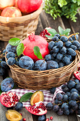Fresh autumn fruits
