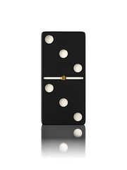 Domino game bone close up isolated