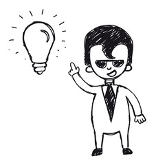 Businessman with ideas