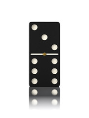 Domino game bone close up isolated