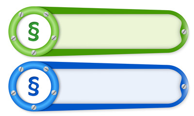 Fototapeta premium set of two buttons with screws and paragraph