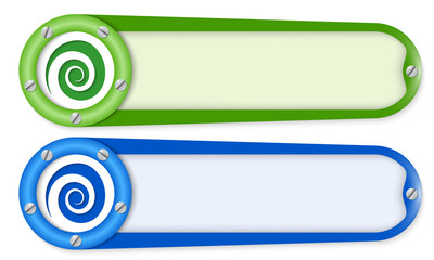 Obraz premium set of two buttons with screws and spiral