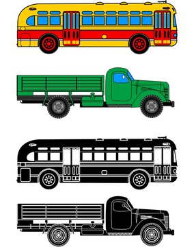Bus and truck