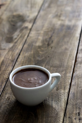 coffee cup on the wooden table