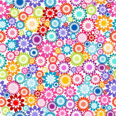 Fototapeta na wymiar Floral seamless pattern on white background