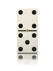 Domino game bone close up isolated