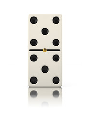 Domino game bone close up isolated