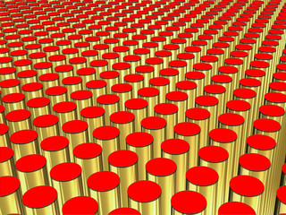 Fototapeta premium Rods of gold with red ends