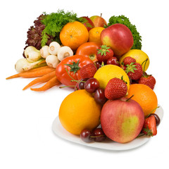 mage many vegetables and fruits