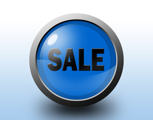 Sale icon. Circular glossy button.