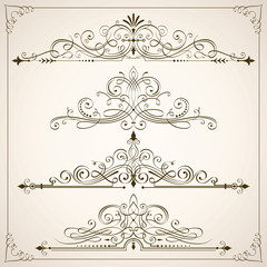 Fototapeta premium Excellent clligraphic frames II