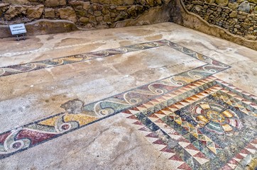 Mosaics of the archaeological site, Tindarys, Sicily.
