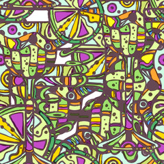 Obraz premium Seamless decorative cocktail pattern