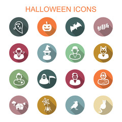 halloween long shadow icons