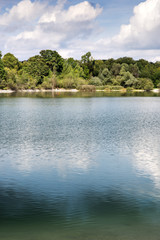 Fototapeta premium Lake with trees in Bavaria