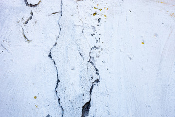 Cracked whitewashed wall with rich and various texture © rootstocks