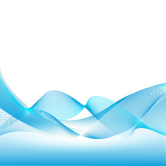 Vector of abstract Blue wave background