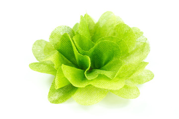 A green handcraft flower