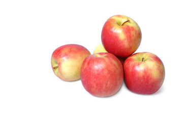 apples closeup isolated on white background