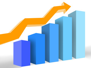 A graph illustrating success and profit