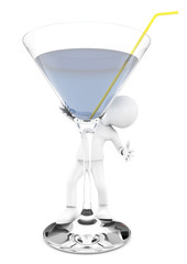 3D Man with a Cocktail