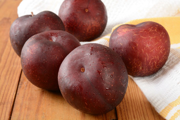 Ripe organic plums